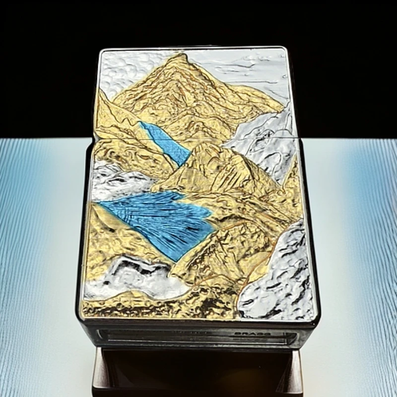 【Z-KJ1026B】金山银山银重盔煤油防风打火机