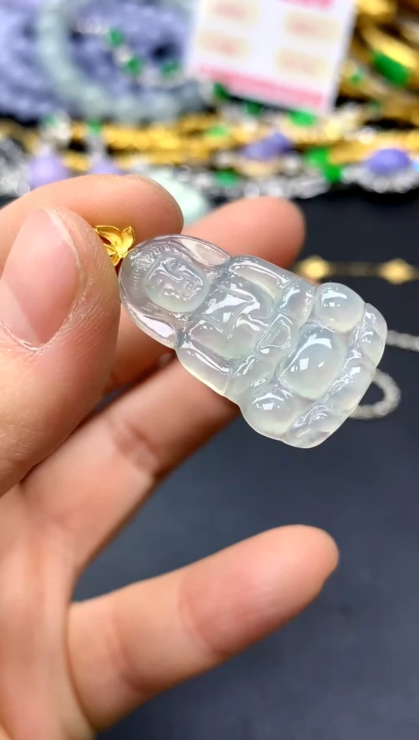 颈饰18K金镶嵌翡翠86-中国好珍宝