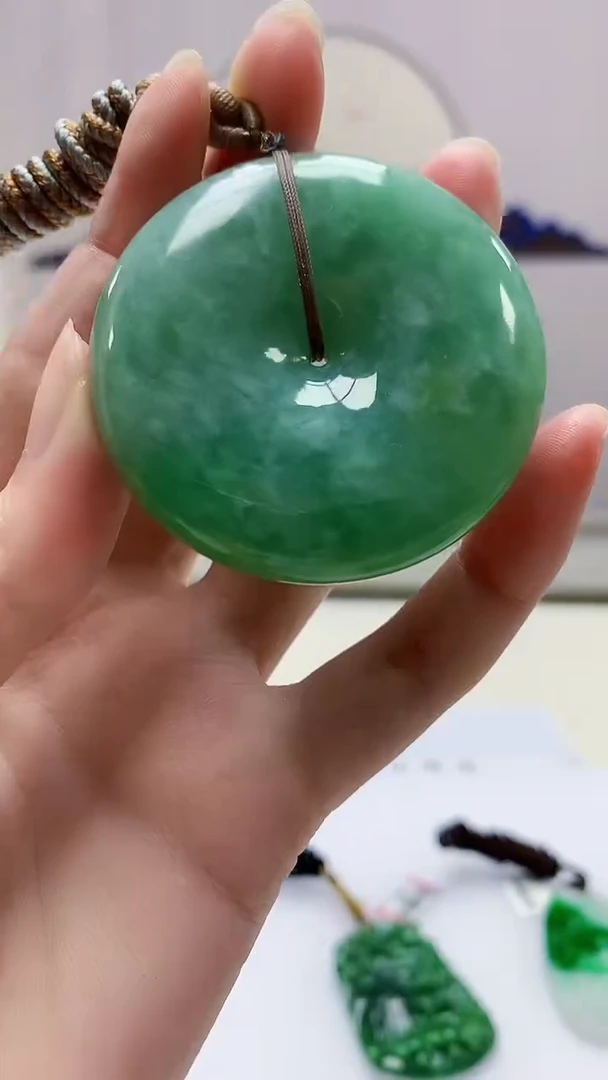 定制翡翠未镶嵌4852zm-毛货挂件扣子59