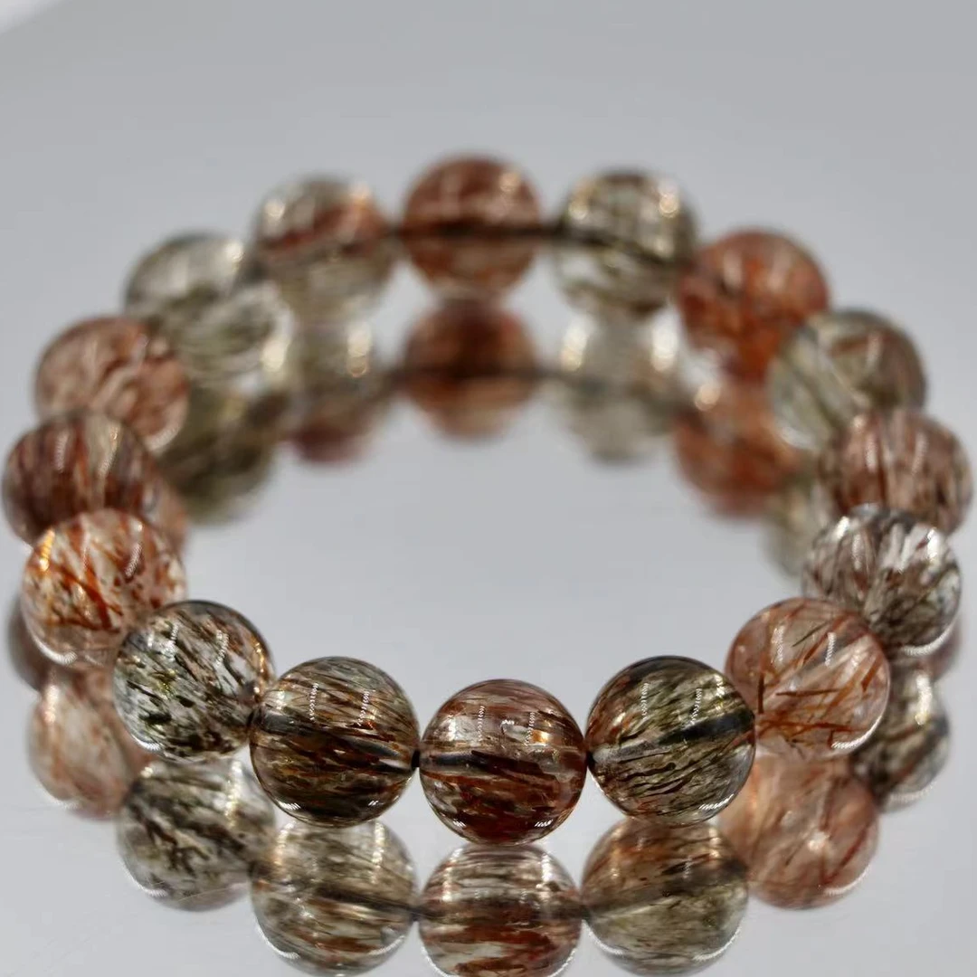 天然净透体黑金超七水晶手串黑金发晶A6540-尺寸可选-多样性发一