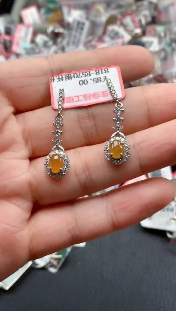 银S925镶嵌戒指翡翠天然A货缅甸翡翠