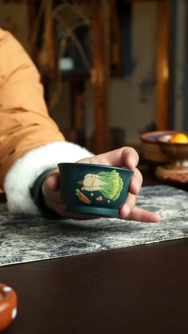 茶杯紫砂46号 特惠百财杯 宜兴紫砂原矿作品