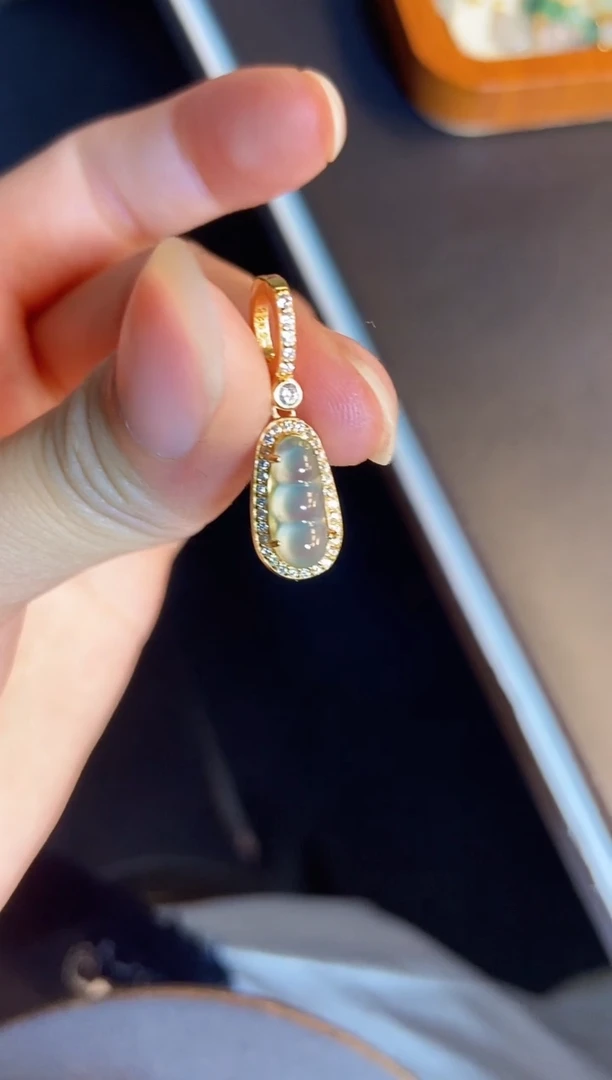 吊坠(不含链)银S925镶嵌翡翠1