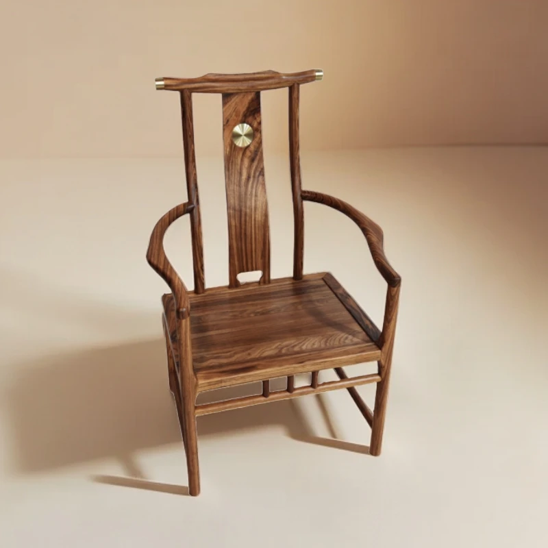 乌金木雅致主椅新中式实木椅子茶椅会客椅人体工学椅休闲椅热销椅