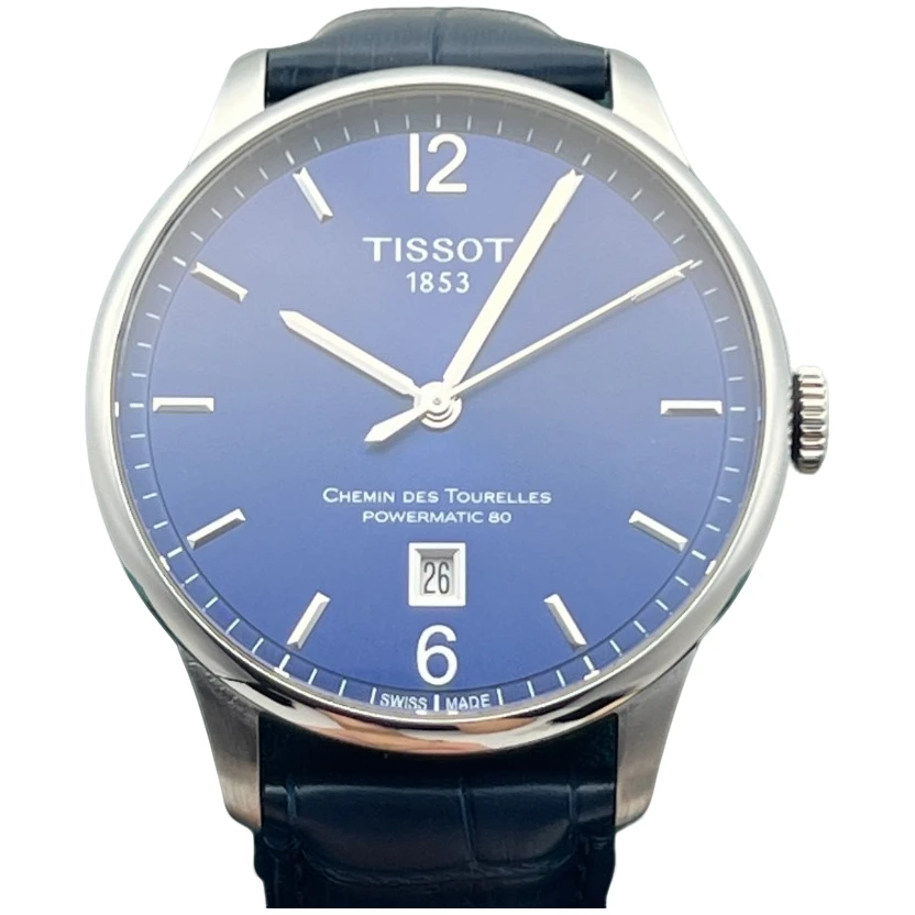 99新 Tissot/天梭 杜鲁尔/臻耀/男士机械蓝盘/T099/公价6100/42MM