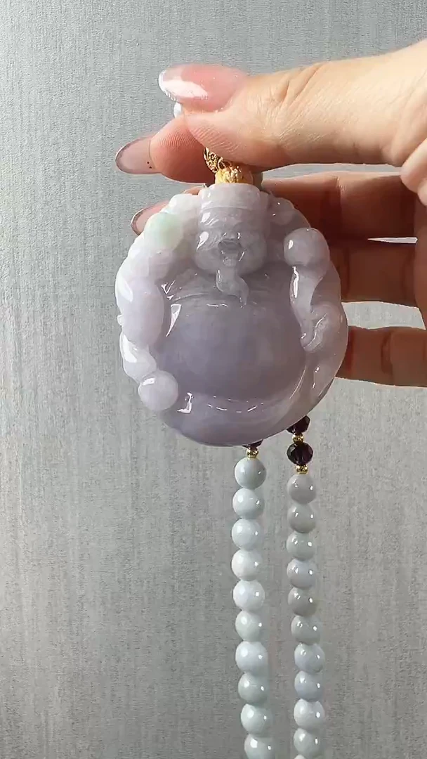 颈饰未镶嵌翡翠财神