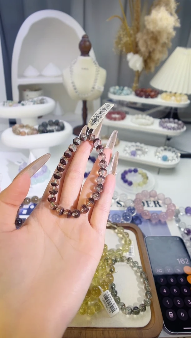 未镶嵌手链水晶绿幽灵手串多样性发其一