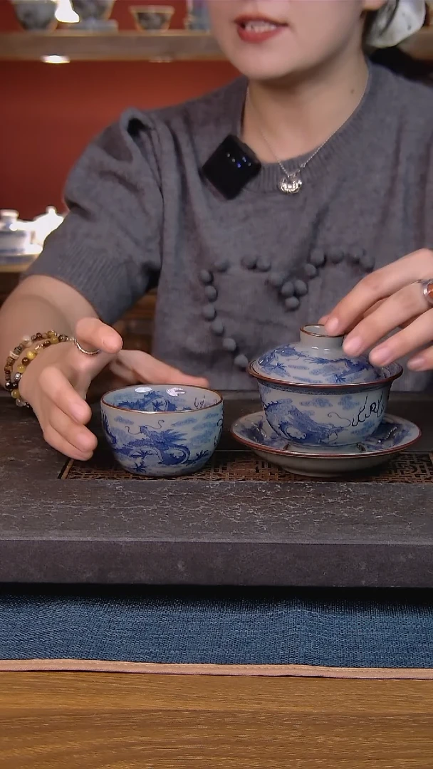 简装家用款2件套 老陶泥开片纹陶瓷茶具