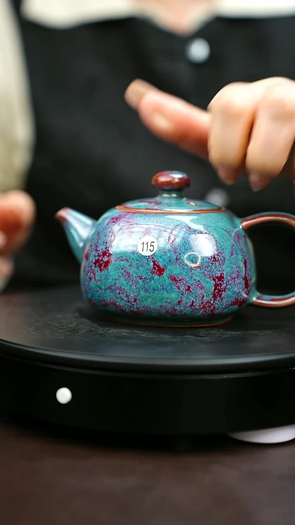 115#原矿钧瓷炉钧釉中原壶