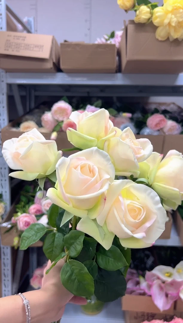 10枝白绿色手感保湿双子座