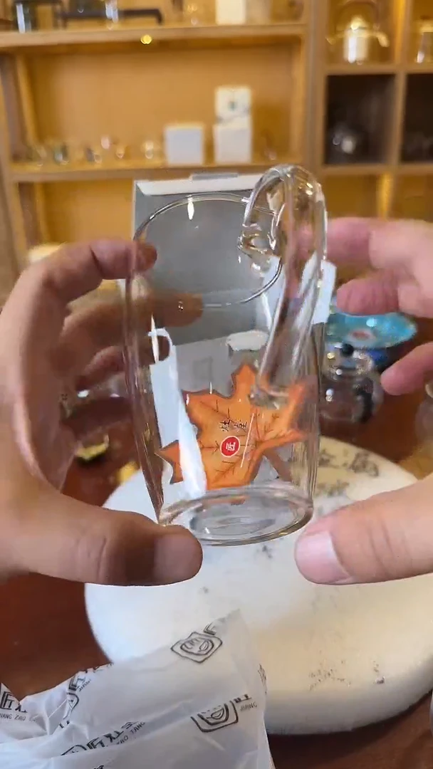 茶杯紫砂绿茶杯玲珑透明