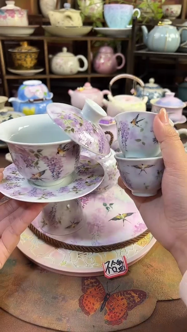 三才盖碗+2杯 不含盘的