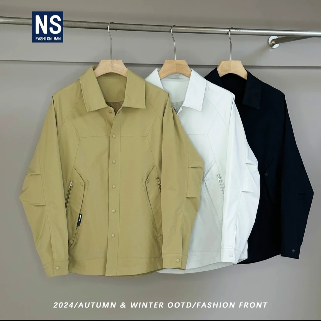 春季新款立裁翻领衬衫夹克外套3360