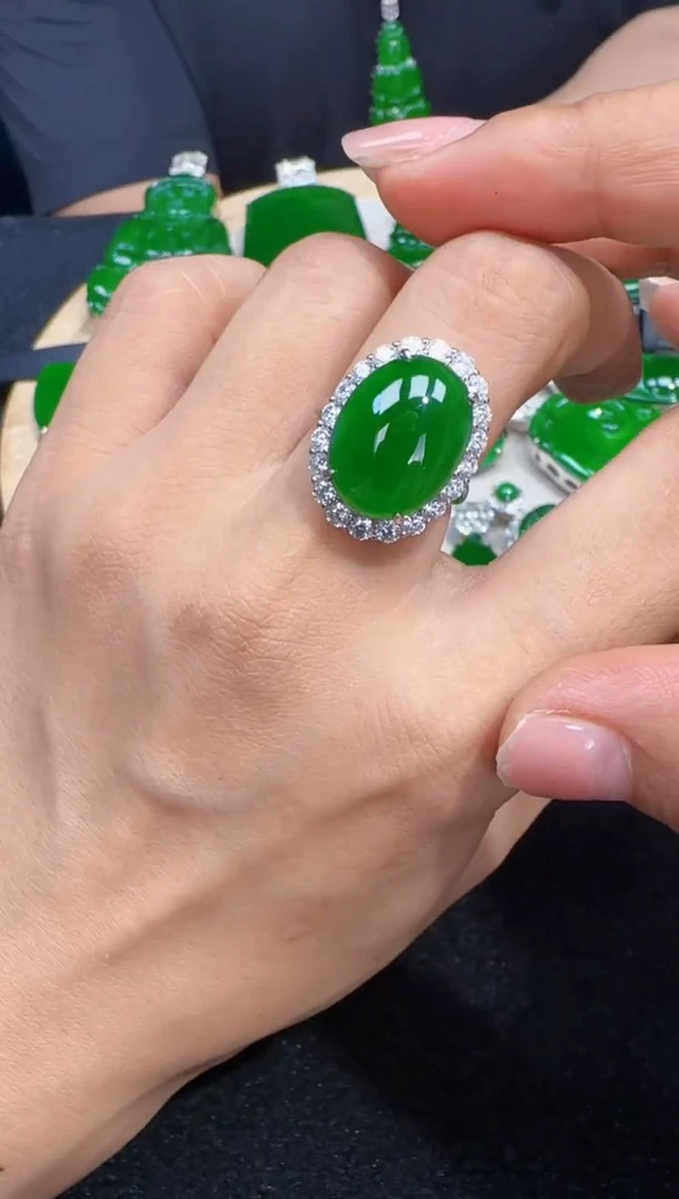 未镶嵌定制翡翠翡翠戒指137