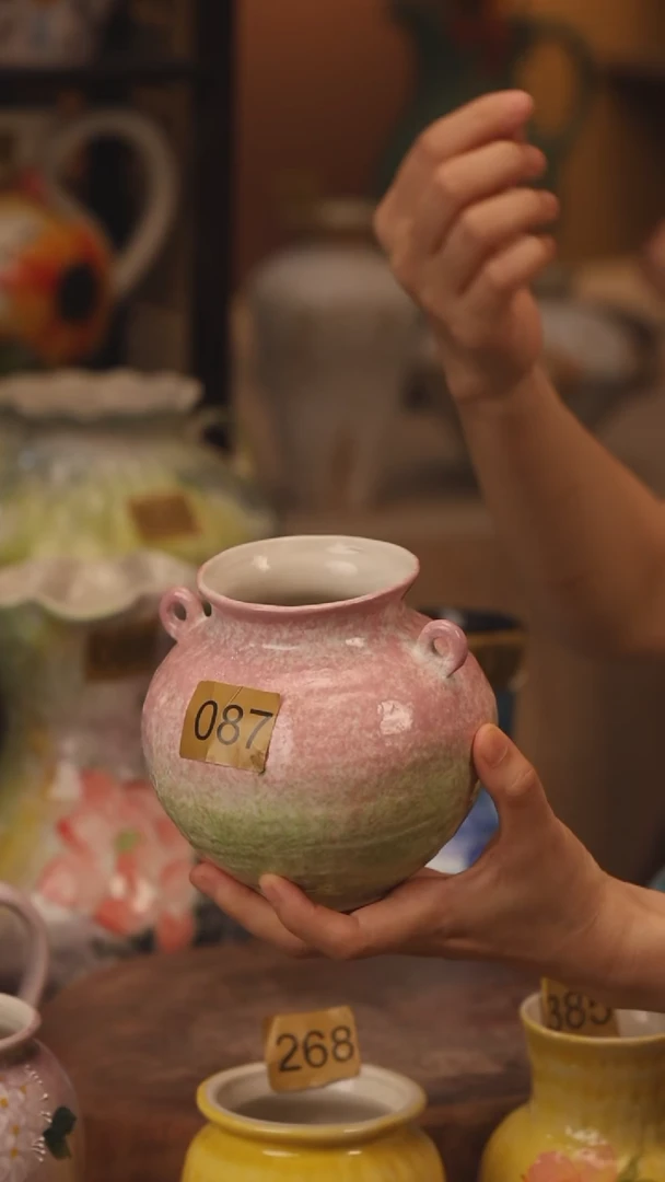 陶瓷087景德镇设计师手作花器摆件侘寂风