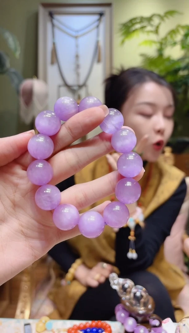【闪购商品】锂辉石手串未镶嵌紫锂辉手串21