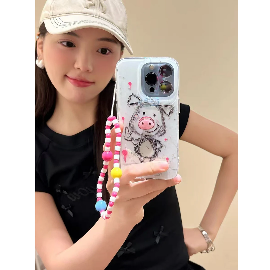 转转猪鼻子适用于苹果13/15/16promax手机壳VIVO华为OPPO小米15女