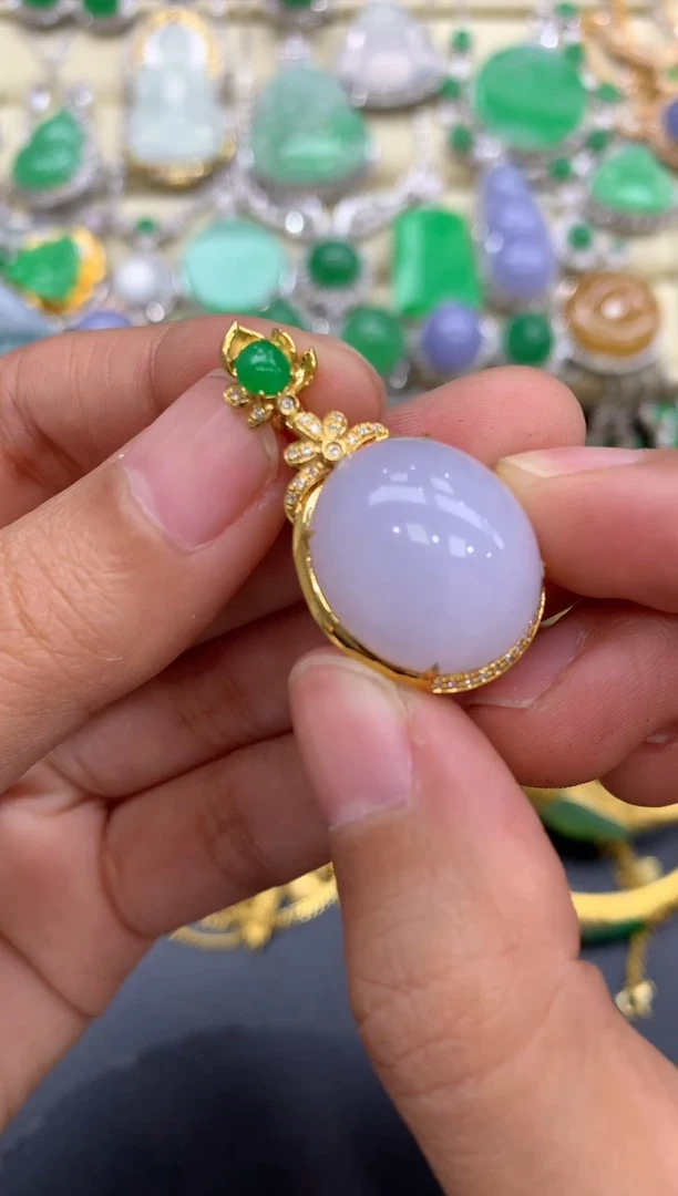 【闪购商品】翡翠颈饰18K金镶嵌316-中国好珍宝