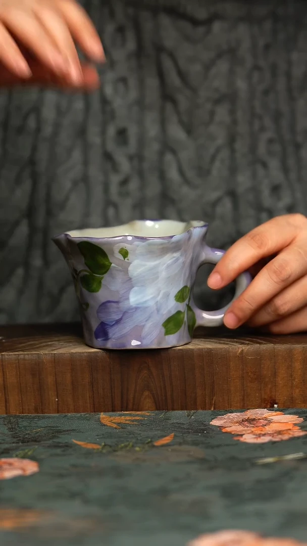 杯釉下彩手工手绘同款陶器