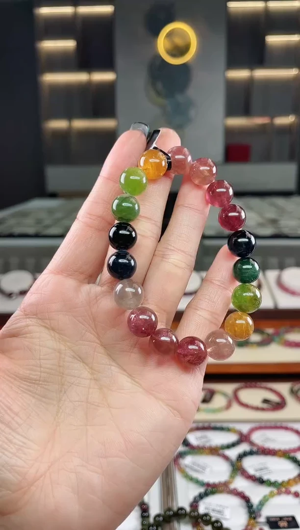 未镶嵌单圈手串碧玺（多样性发一条）T