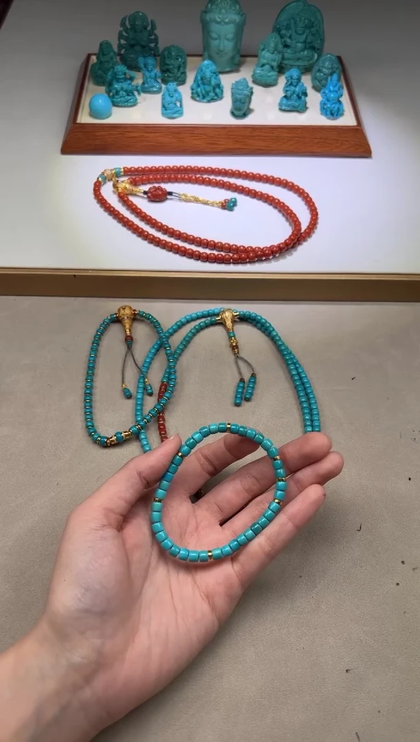 【闪购商品】绿松石手串手串18K金镶嵌手串手串