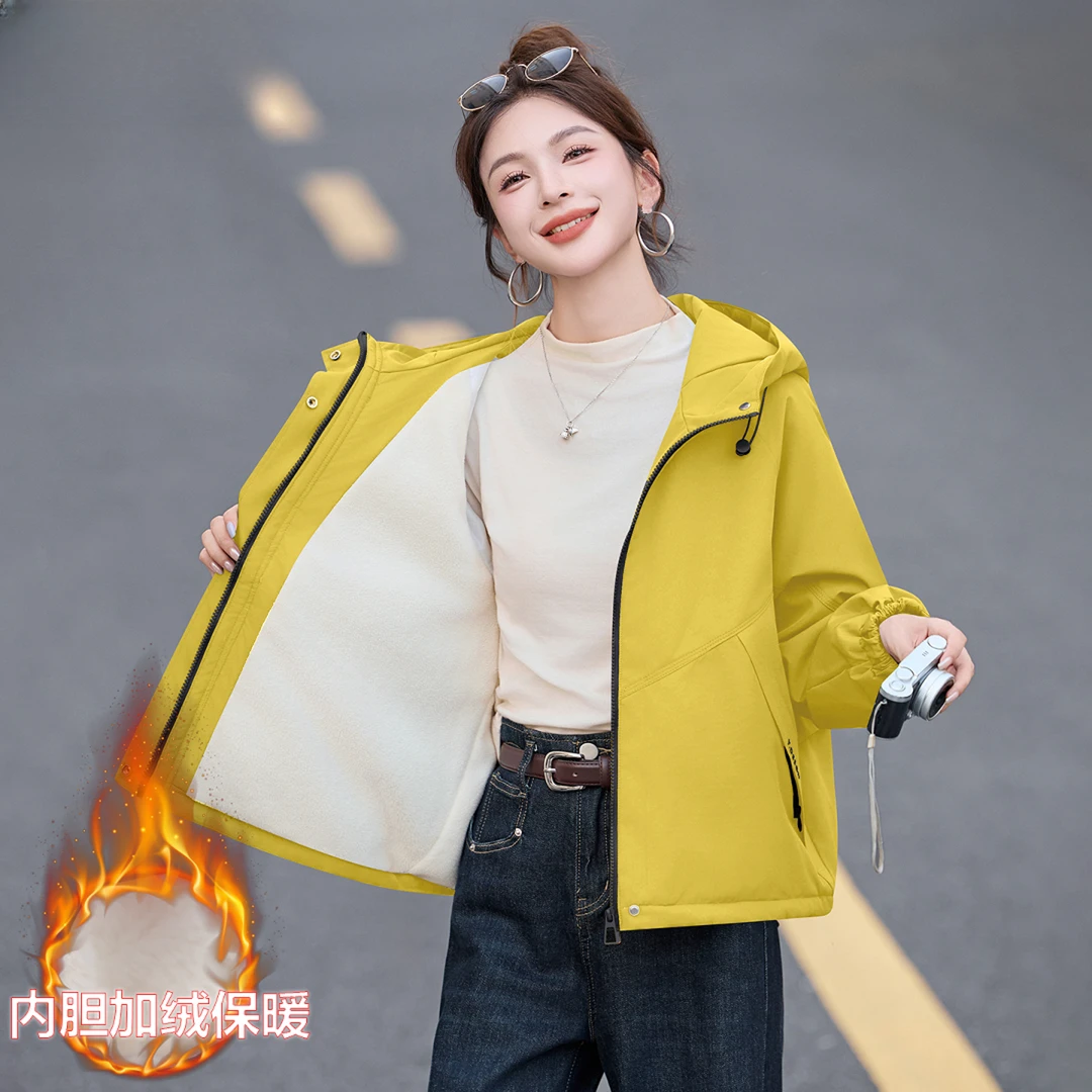 加绒加厚外套女短款2025初冬新款小个子休闲宽松超好看派克服棉衣