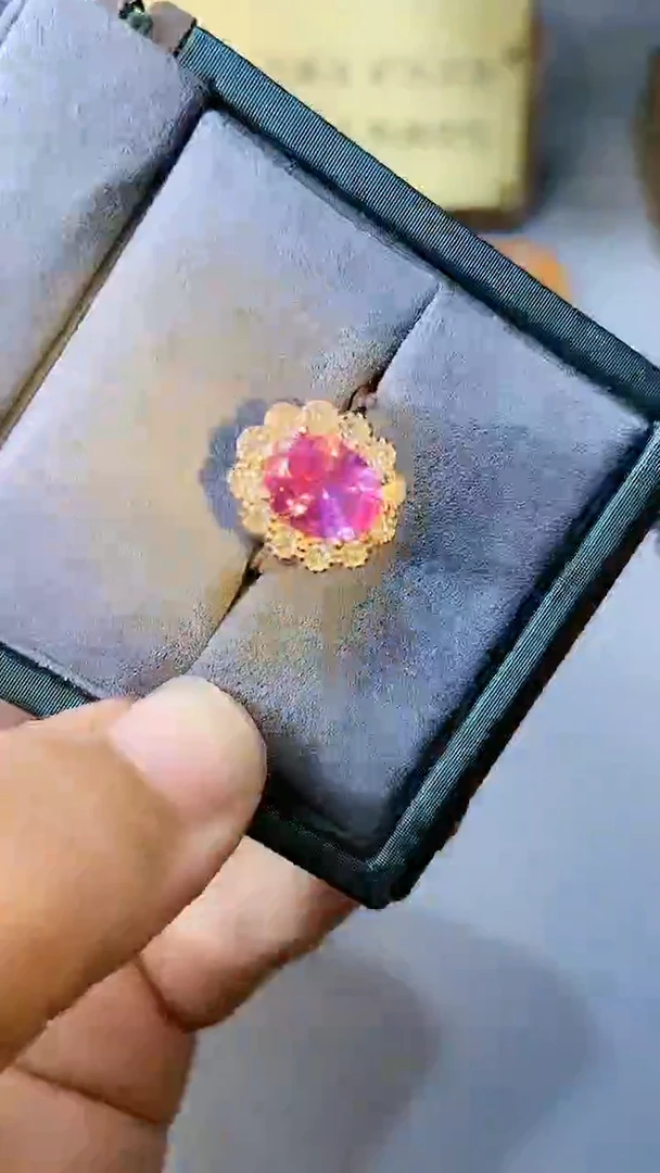 【闪购商品】彩色蓝宝石戒指银S925镶嵌354