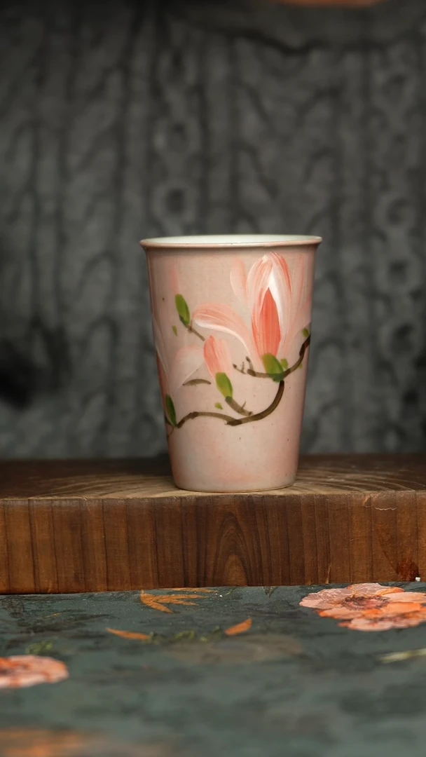 杯釉下彩手工手绘同款陶器