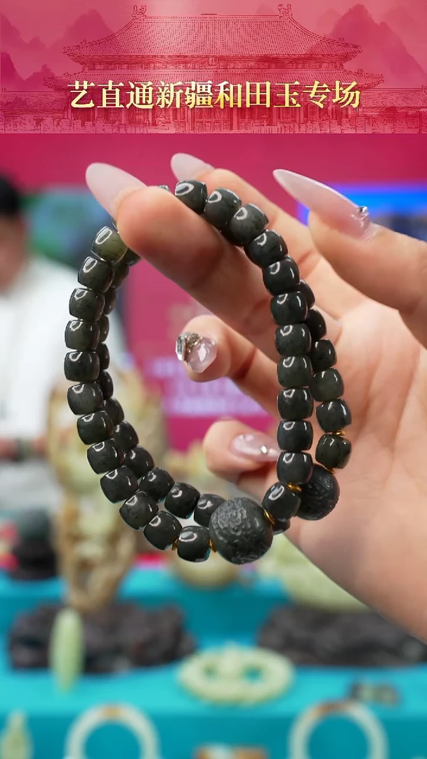 未镶嵌和田玉挂件闪购墨绿聚墨7*8mm多样性发发一件