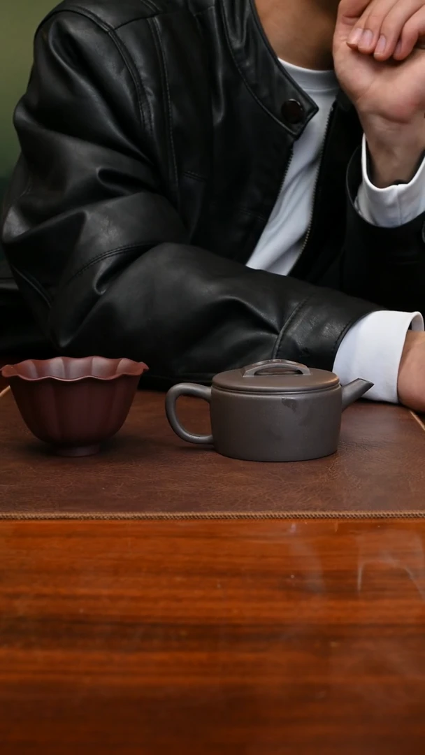 【闪购商品】紫砂茶壶高温青灰汉瓦120cc