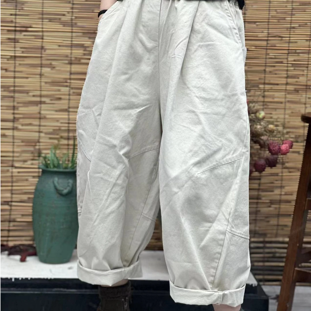 HY     8810净色洗水布裤