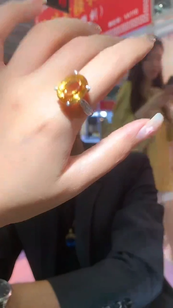 银S925镶嵌戒指烟晶【宝石世家严选】