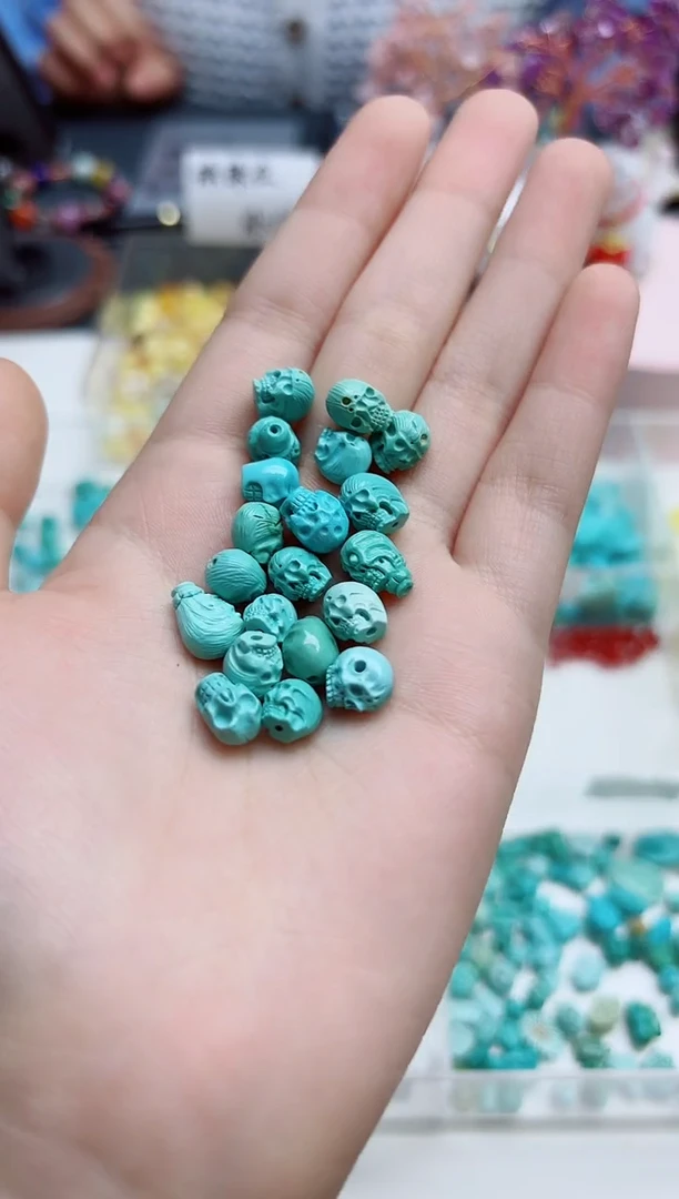 绿松石未镶嵌配饰松石阿呆配饰*1 GW多样发一