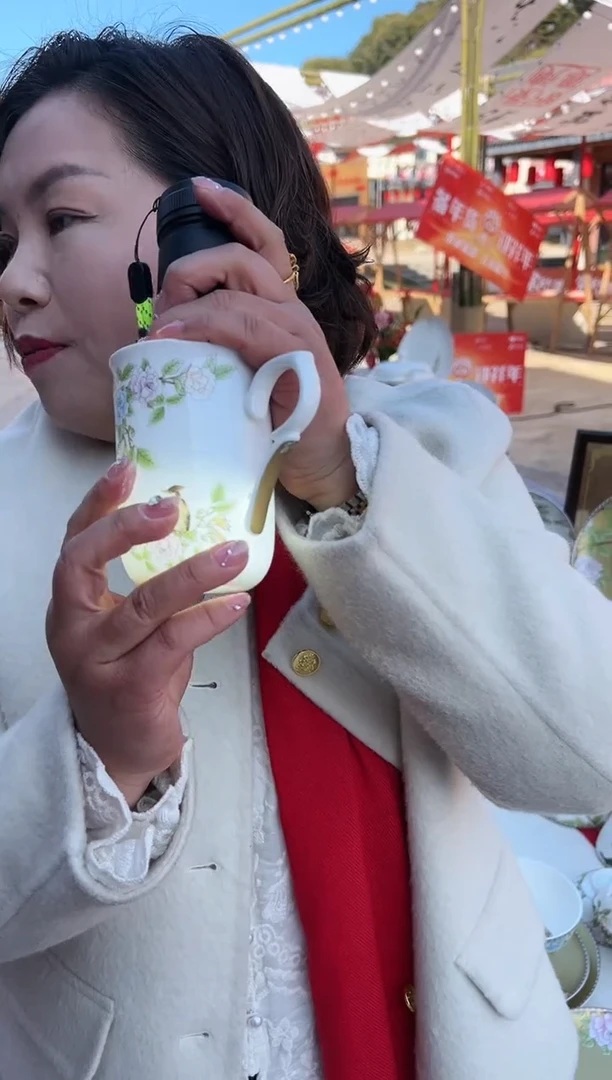 【闪购商品】陶瓷琴瑟和鸣办公杯伯爵杯