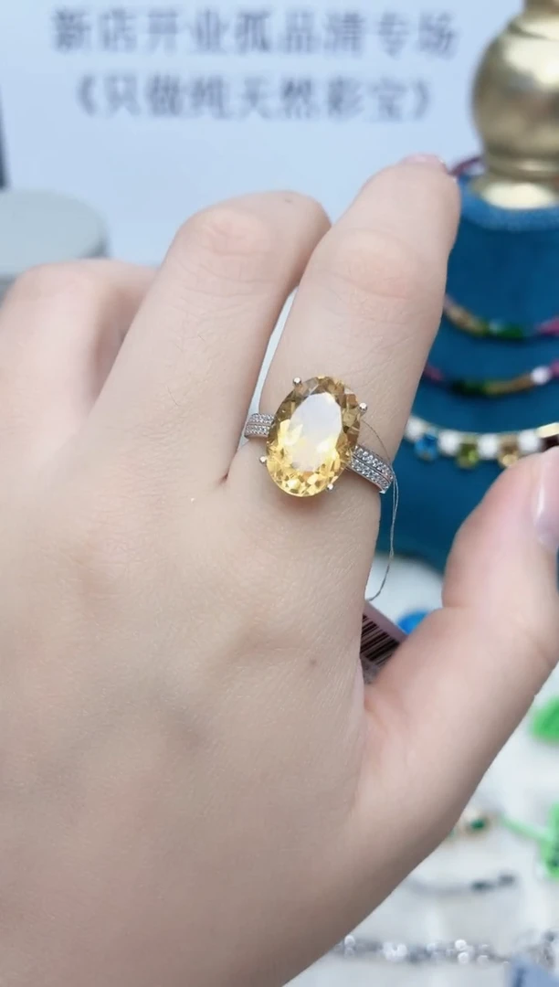 银S925镶嵌戒指水晶339ZB1130产品一个（多样性）