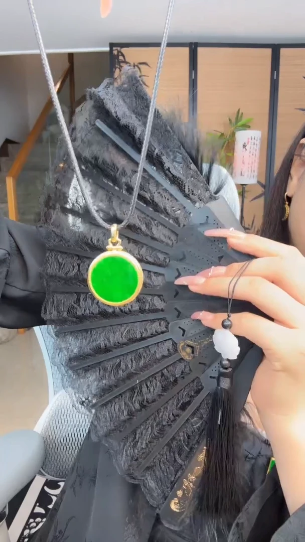 翡翠银S925镶嵌吊坠(不含链)翡翠吊坠