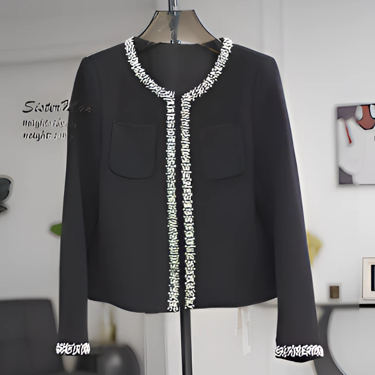 【曼姐】浅末年华秋季明星同款气质显瘦小香风外套-36275