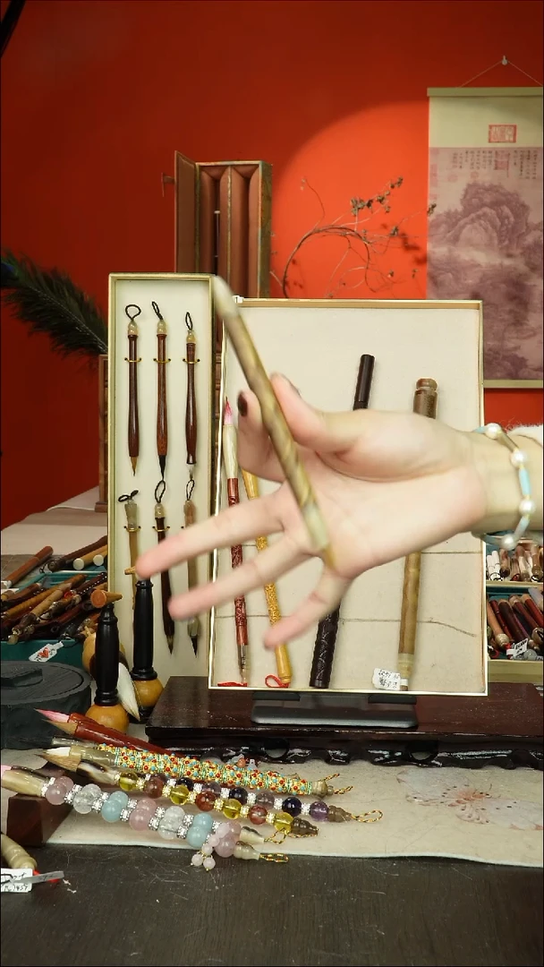 142号闪孤品高货毛笔链接 清水试笔 蘸墨不退