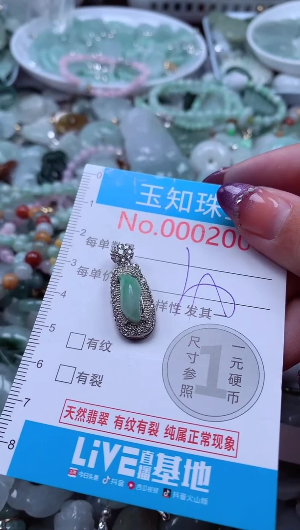 翡翠未镶嵌吊坠(不含链)2001