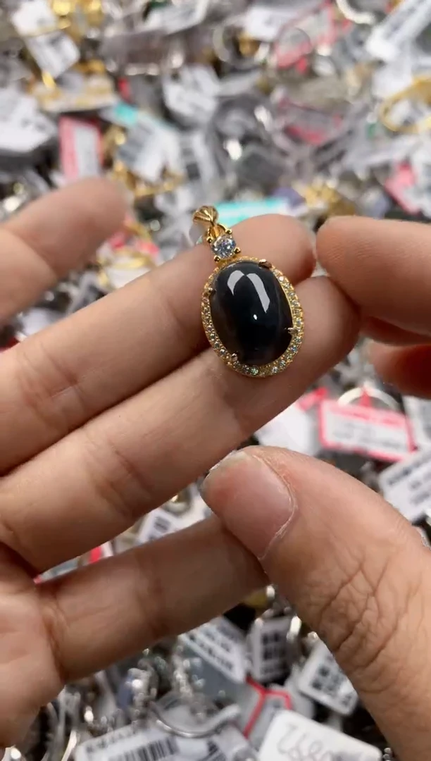 银S925镶嵌戒指翡翠777----8