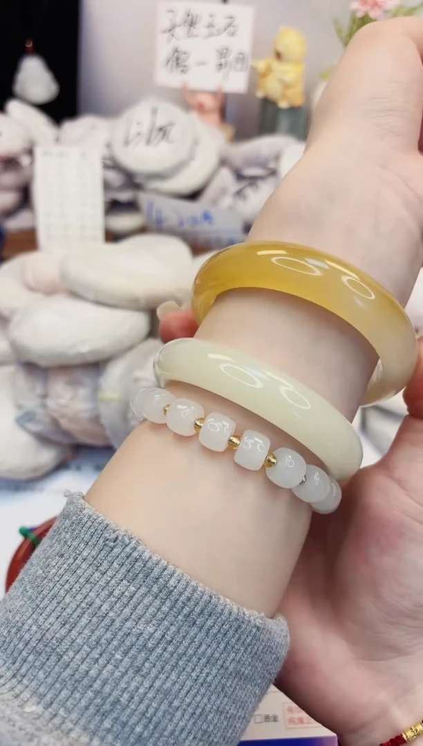 【闪购商品】石英质玉手镯未镶嵌498-财气镯-圈口59
