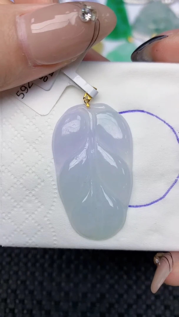 颈饰18K金镶嵌翡翠天然缅甸翡翠a货百元以上9元证书费自理