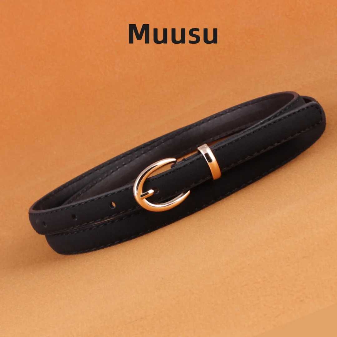 【Muusu】新款女士皮带服装装饰针扣腰带时尚百搭简约裤带腰带