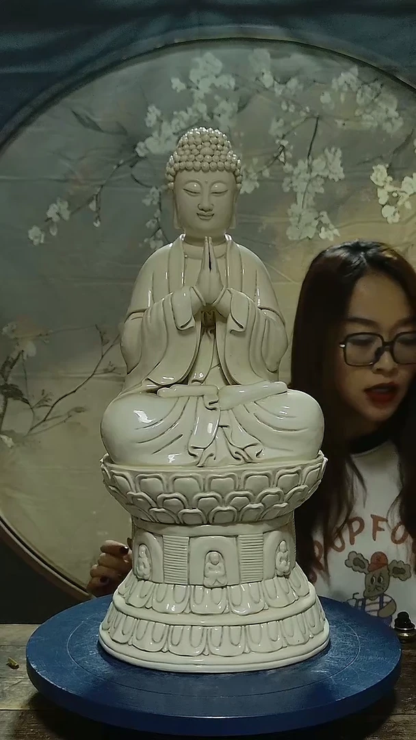 摆件德化瓷佛祖造像高56公分