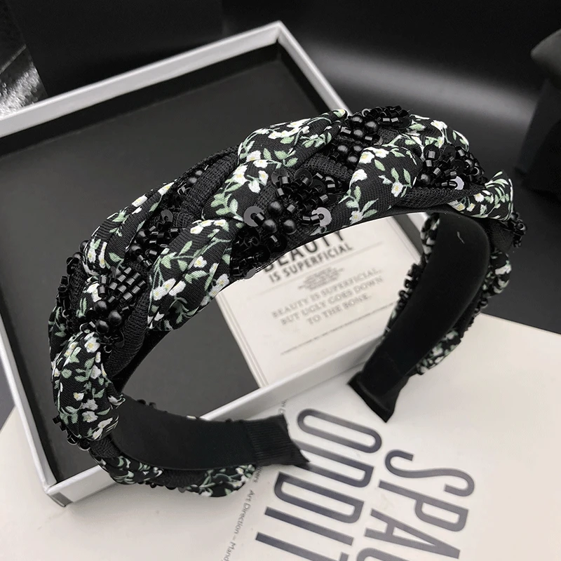 气质发箍百搭发卡发饰复古头箍窄边网红时尚头饰编织外出法式简约