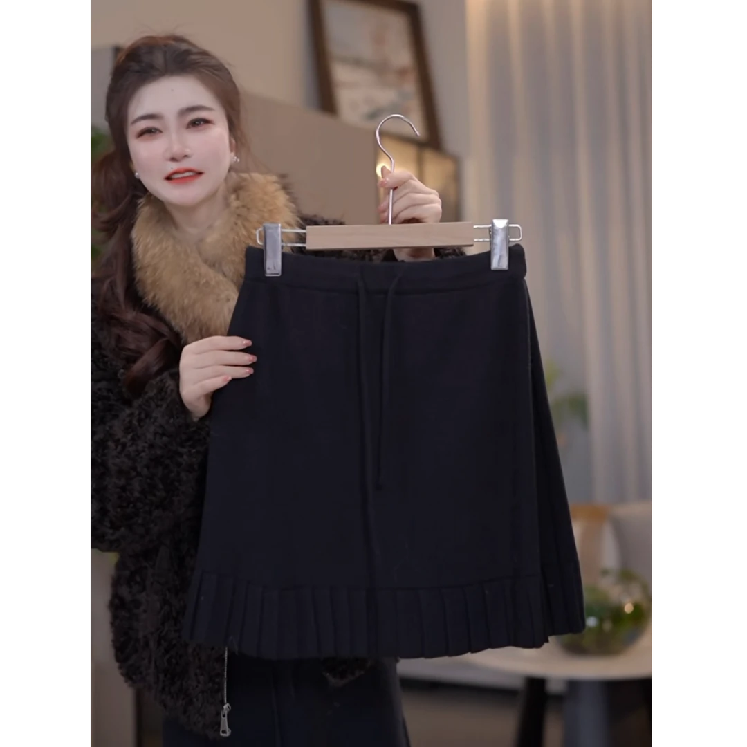 『百褶花边F』时尚韩版设计款百搭半裙5121