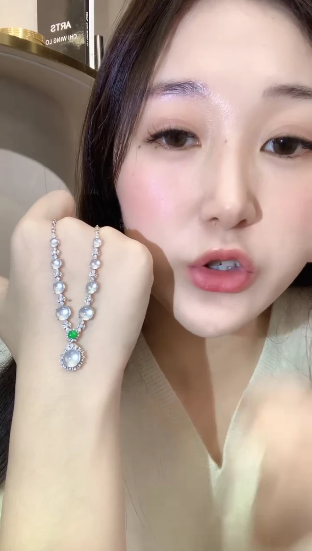 套链18K金镶嵌翡翠g53