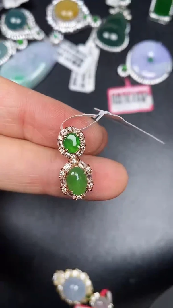 银S925镶嵌戒指翡翠2430