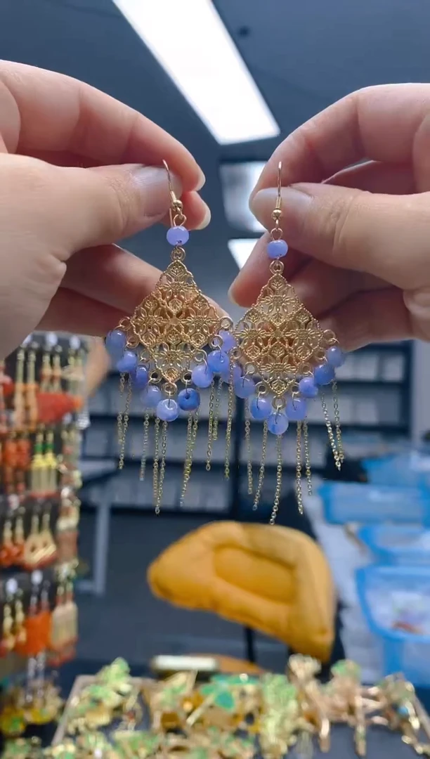 翡翠合金耳饰0395翡翠耳钩