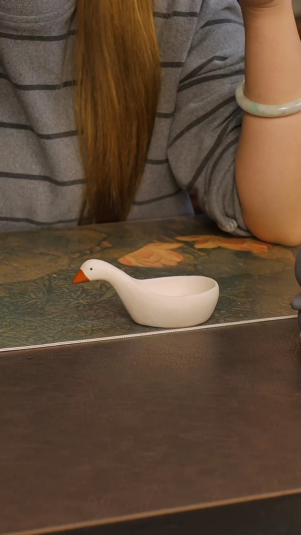 紫砂茶宠大白鸭勺子